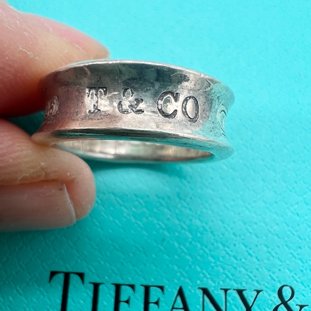 🔴🆑Authentic TIFFANY & CO vintage Retired Wide 1837 Ring / Band🆑🔴 - Picture 3 of 10